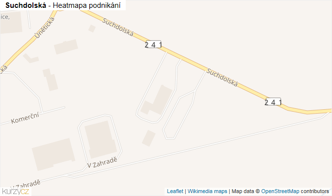 Mapa Suchdolská - Firmy v ulici.