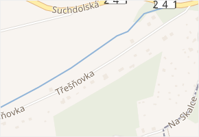 Třešňovka v obci Horoměřice - mapa ulice