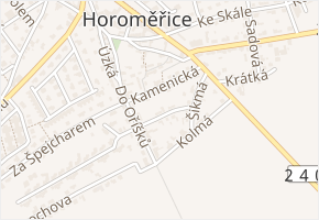 V Domkách v obci Horoměřice - mapa ulice