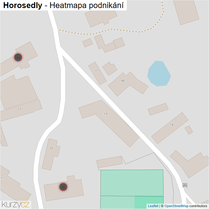 Mapa Horosedly - Firmy v obci.