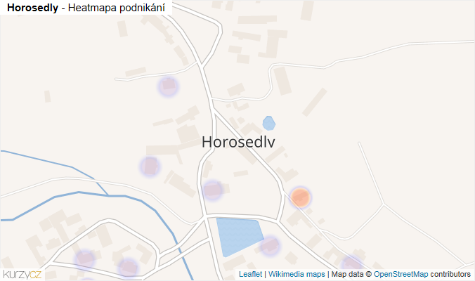 Mapa Horosedly - Firmy v části obce.