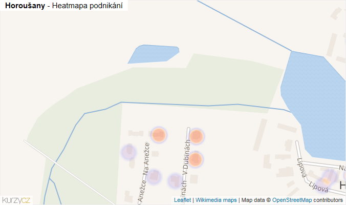 Mapa Horoušany - Firmy v obci.