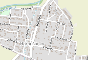 Jasanová v obci Horoušany - mapa ulice