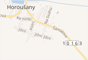 Kolmá v obci Horoušany - mapa ulice