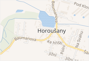 Lipová v obci Horoušany - mapa ulice