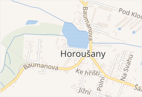 Na hrázi v obci Horoušany - mapa ulice