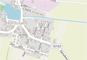 Na Svahu v obci Horoušany - mapa ulice