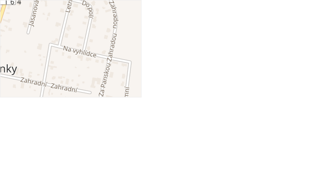Na vyhlídce v obci Horoušany - mapa ulice