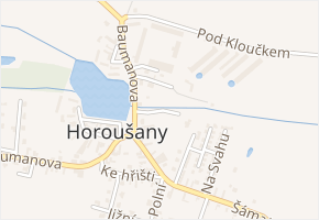 Pod rybníkem v obci Horoušany - mapa ulice