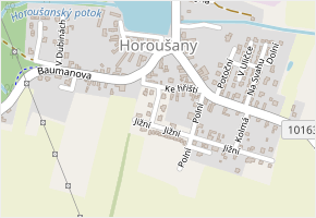 Pod školkou v obci Horoušany - mapa ulice