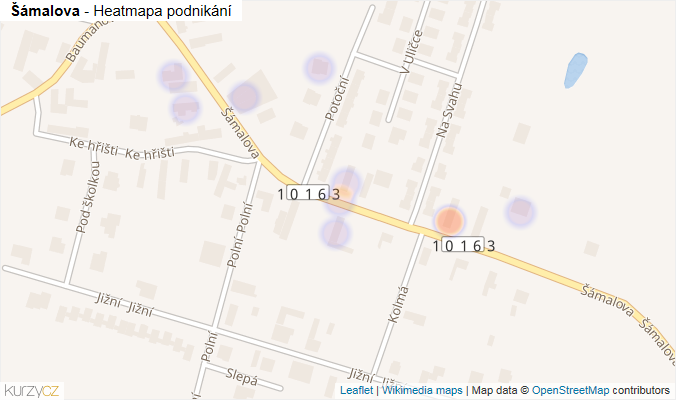 Mapa Šámalova - Firmy v ulici.