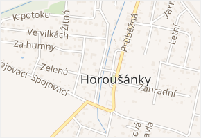 Souběžná v obci Horoušany - mapa ulice