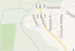U Tří svatých v obci Horoušany - mapa ulice
