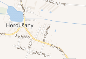 V Uličce v obci Horoušany - mapa ulice