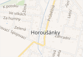 Za zvoničkou v obci Horoušany - mapa ulice
