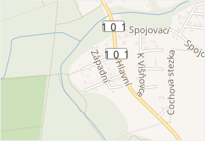 Západní v obci Horoušany - mapa ulice