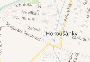 Zelená v obci Horoušany - mapa ulice
