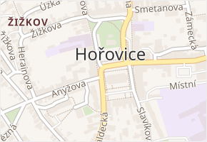 Hořovice v obci Hořovice - mapa části obce