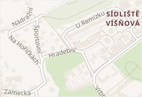Hradební v obci Hořovice - mapa ulice