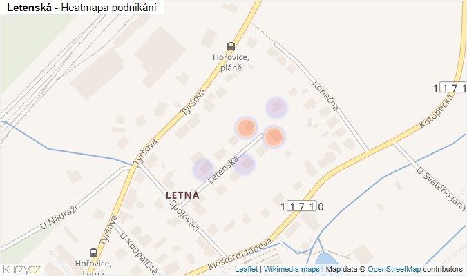 Mapa Letenská - Firmy v ulici.