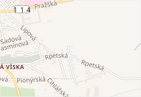 Malinová v obci Hořovice - mapa ulice