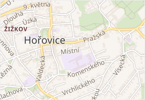 Místní v obci Hořovice - mapa ulice
