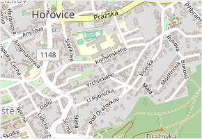 Nad Školou v obci Hořovice - mapa ulice