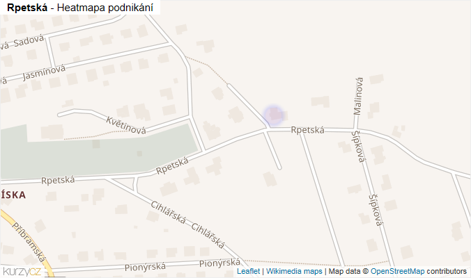 Mapa Rpetská - Firmy v ulici.
