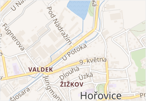 U Potoka v obci Hořovice - mapa ulice
