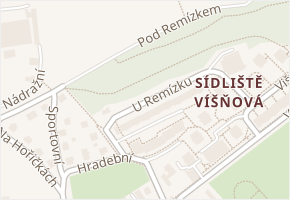 U Remízku v obci Hořovice - mapa ulice