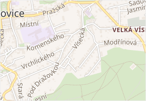 Vísecká v obci Hořovice - mapa ulice