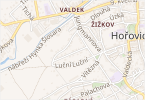 Západní v obci Hořovice - mapa ulice