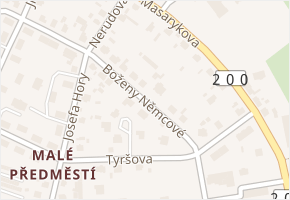 Boženy Němcové v obci Horšovský Týn - mapa ulice