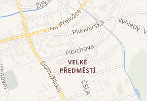 Fibichova v obci Horšovský Týn - mapa ulice