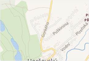 Gorkého v obci Horšovský Týn - mapa ulice