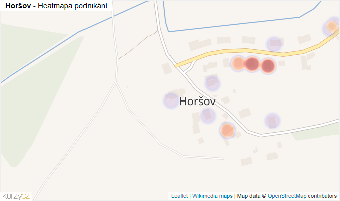 Mapa Horšov - Firmy v části obce.