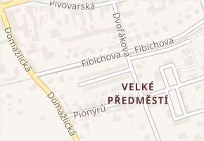 Janáčkova v obci Horšovský Týn - mapa ulice
