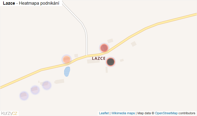Mapa Lazce - Firmy v části obce.