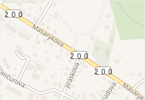Masarykova v obci Horšovský Týn - mapa ulice