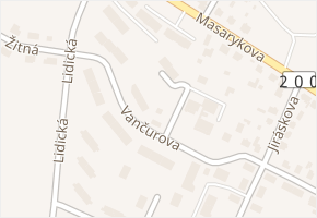 Vančurova v obci Horšovský Týn - mapa ulice