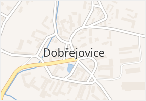 Dobřejovice v obci Hosín - mapa části obce