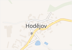 Hodějov v obci Hoslovice - mapa části obce