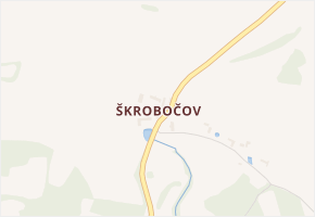 Škrobočov v obci Hoslovice - mapa části obce