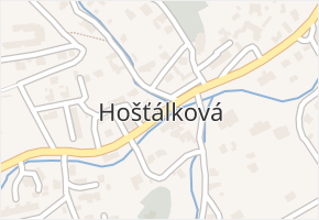 Hošťálková v obci Hošťálková - mapa části obce