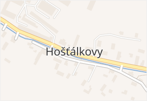 Hošťálkovy v obci Hošťálkovy - mapa části obce