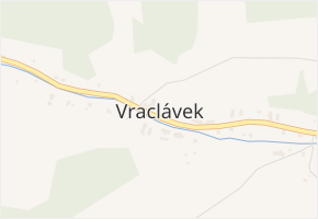 Vraclávek v obci Hošťálkovy - mapa části obce