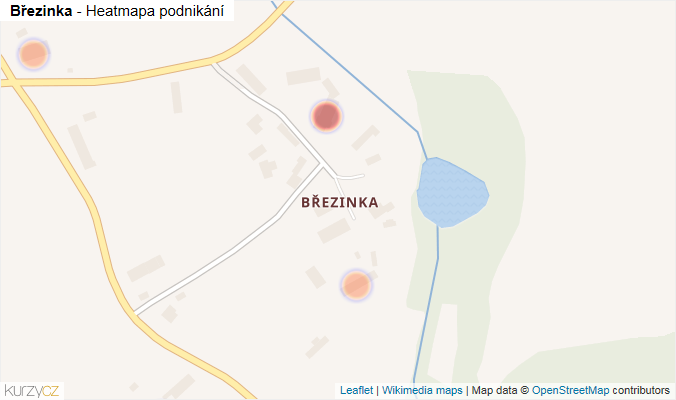 Mapa Březinka - Firmy v části obce.