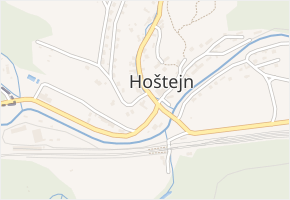 Hoštejn v obci Hoštejn - mapa části obce