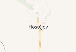 Hostějov v obci Hostějov - mapa části obce