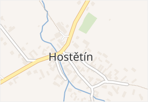 Hostětín v obci Hostětín - mapa části obce